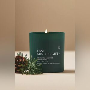 Anthropologie Anecdote Last Minute Gift Pine & Balsam Glass Candle Sold Out NEW
